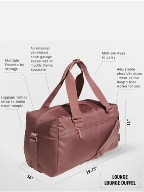 adidas Mauve Travel Duffel Bag